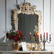 Decorative Wall Mounted Rectangular Frame Antique Dressing Mirror-Lixra