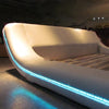 Elementary Design Comfy Leather Splendid Bed With LED Lights - Lixra