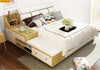 Elegant and Distinct Wooden Storage Bed With Storage Drawer - Lixra
