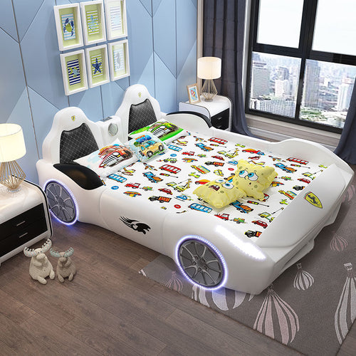Modern Car Design Multi-Function Leather Kid's Bed / Lixra