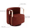 Modern Distinctive Luxury Flannel Fabric Accent Chair - Lixra