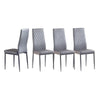 Set of 4 Lavish Fireproof Leather Dining Chairs - Lixra