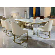 Endearing Marble-Top Dining Table Set / Lixra