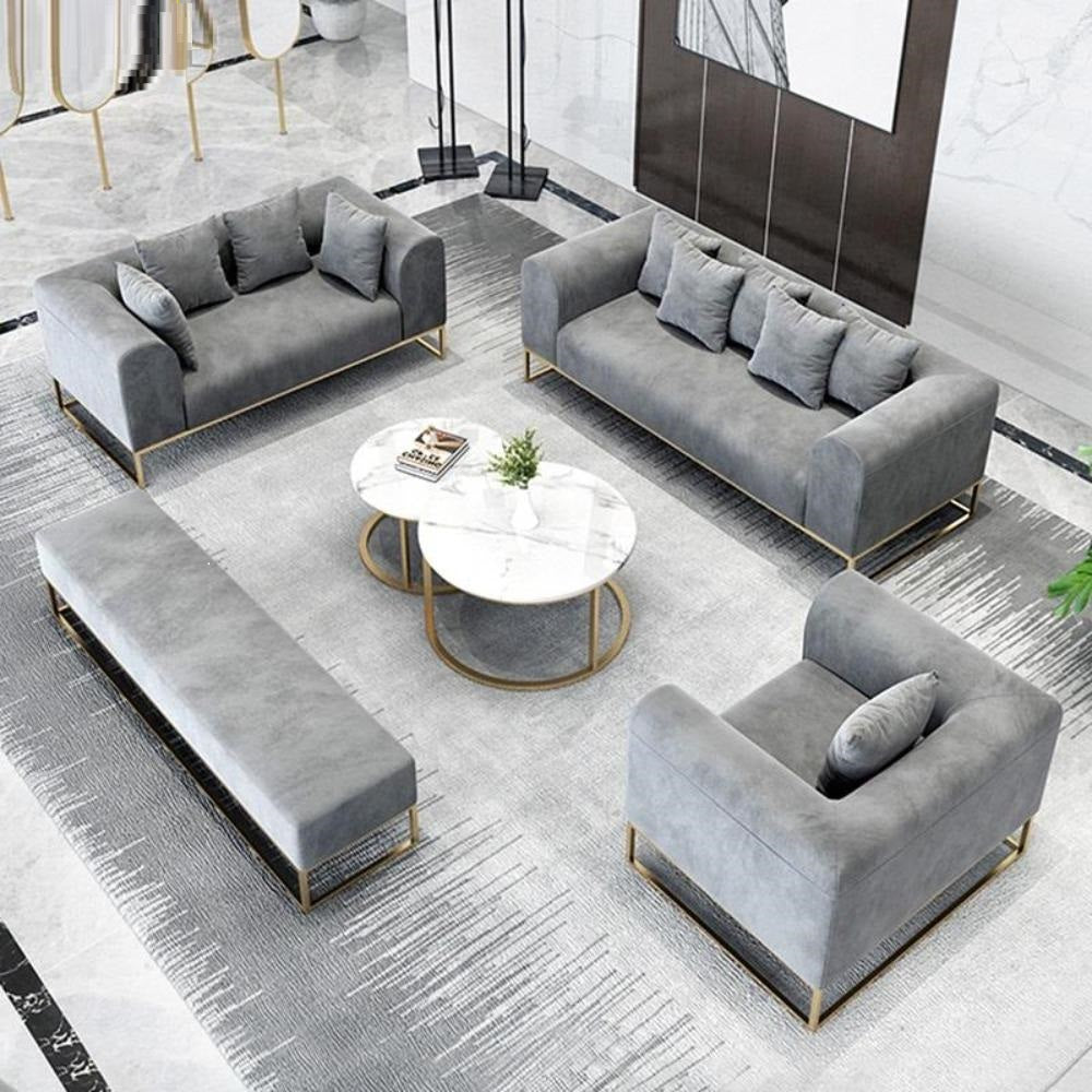 Spacious Comfort Contemporary Style Velvet Sofa Set - Lixra 