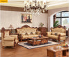 Royal Retro And Classic Wooden Leather Sofa Set - Lixra