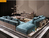 Palatial Contemporary Design Fabric Sectional Sofa / Lixra