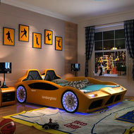 Creative Car Design Leather Kid's Bed / Lixra