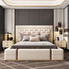Contemporary Classic Luxurious Upholstered Fabric Bed - Lixra