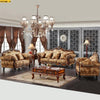 Ancient Style Solid Wooden Carved Fabric Sofa Set - Lixra