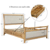 Modern Elementary Design Wooden Bed With Storage - Lixra