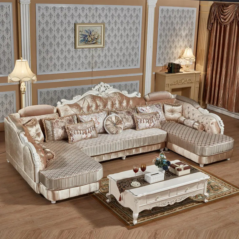 European Design Opulent Fabric Extravagant Sectional Sofa / Lixra