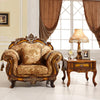 Ancient Style Solid Wooden Carved Fabric Sofa Set - Lixra