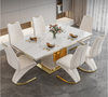 Exquisite Design Glossy Marble-Top Astounding Dining Table Set - Lixra