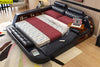 Button-Tufted Design Lavish Soft Leather Bed -Lixra