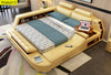 Button-Tufted Design Lavish Soft Leather Bed -Lixra