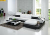 L-Shaped Wooden Framed Luxurious Leather Sectional Sofa Set - Lixra