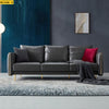 Nordic Style Luxurious Rich Look 3 Seater Leather Sofa - Lixra