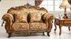 Ancient Style Solid Wooden Carved Fabric Sofa Set - Lixra