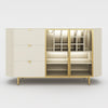 Elegant Marble Top Rectangular Sideboard Cabinet - Lixra