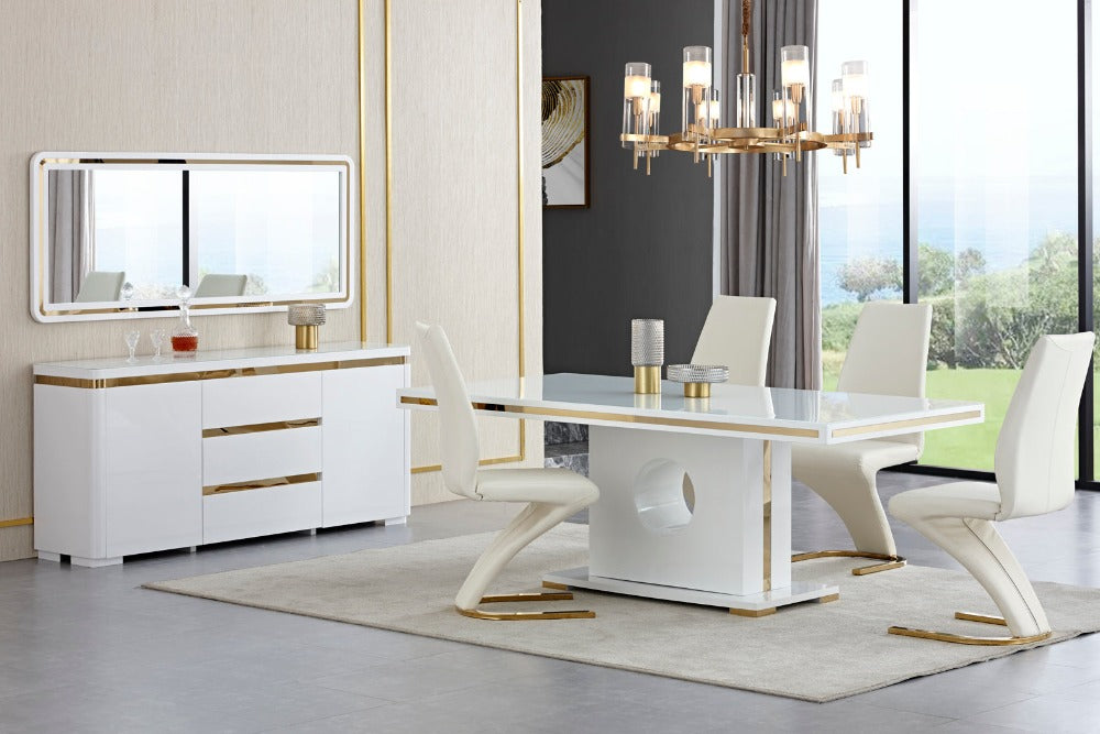 Modern Luxurious Marble-Top Bodacious Dining Table Set - Lixra