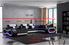 Fine Embellish Soft Comfort Leather Sectional Sofa Set-Lixra