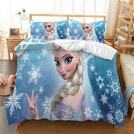 Frozen Princess Print Slick Bedding-Set / Lixra