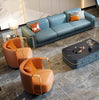 Contemporary Design Sumptuous Leather Accent Chair - Lixra