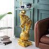 Creative Design Exquisite Resin Side Table With Glass Top - Lixra