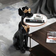 Nordic Luxury Dog Statue Side Table / Lixra