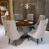European Style Inspired Marble Top Dining Table Set - Lixra