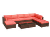 Modern 10 Pcs Outdoor Rattan Sectional Sofa / Lixra