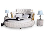 Modern Luxurious Round Leather Bed - Lixra