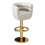 Set Of 2 Leather High Raised Bar Stools / Lixra