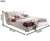 Modern Design Soft Leather Bed - Lixra