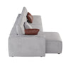 Sleek L-shaped Faux Leather Sectional Sofa / Lixra 