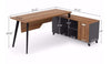 L-Shaped Stylish Office Desk With Cabinet / Lixra