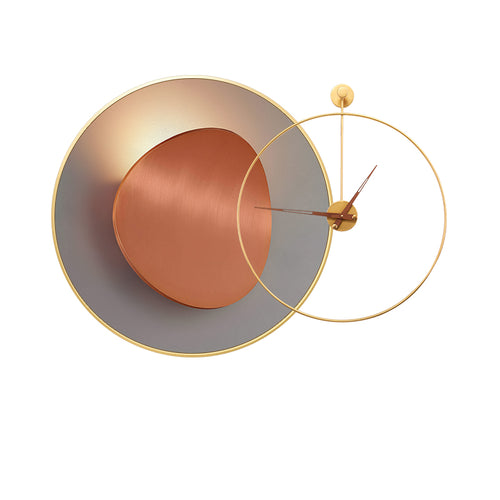 Gold Finish Metallic Wall Clock / Lixra