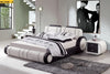Exclusive Designed Stylish White Leather Bed In King And Queen Size - Lixra