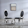 Set of 2 Oval Shaped Modern Leather Dining Chair / Lixra