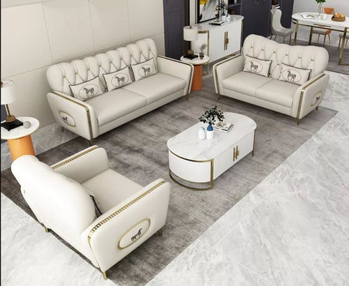 1+2+3 Seater Modern Ravishing Leather Sofa Set - Lixra