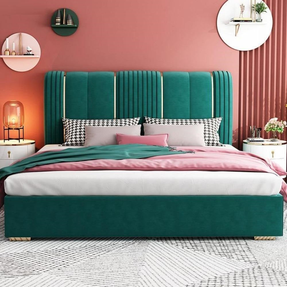 Versatile Modern Touch Luxurious Fabric Bed / Lixra