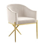 Contemporary X-Base Designed Stylish Velvet Dining Chairs - Lixra
