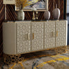 Luxury Marble Top Leather Surface Cabinet - Lixra