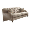 Modern Button Tufted Beige Fabric Sofa Set - Lixra