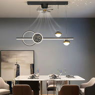 Elegant Pendant Light With Ceiling Fan / Lixra