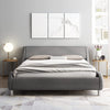 Modern Luxurious Wave Design Sublime King Size Leather Bed - Lixra