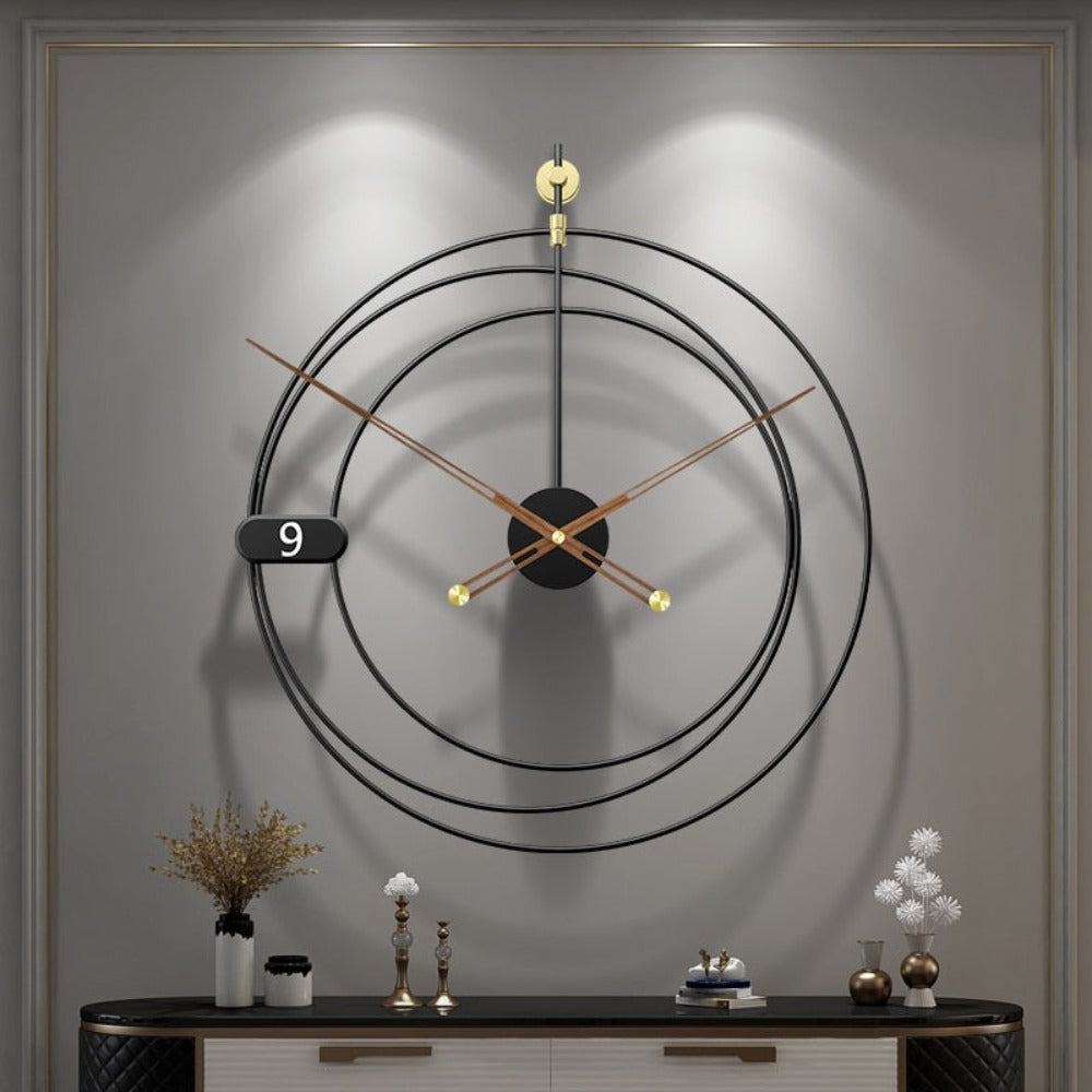 Luxury Metal Wall Clock Modern Large Silent Clocks Wall Home Decor Gold  Watches Mechanism Living Room Decoration Gift Ideas