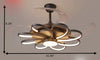 Nordic Style Contemporary Decorative Ceiling Fan With LED Light / Lixra