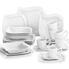 Creamy White Ceramic Resplendent Dinnerware Set - Lixra