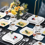 White Ceramic Resplendent Dinnerware Set / Lixra